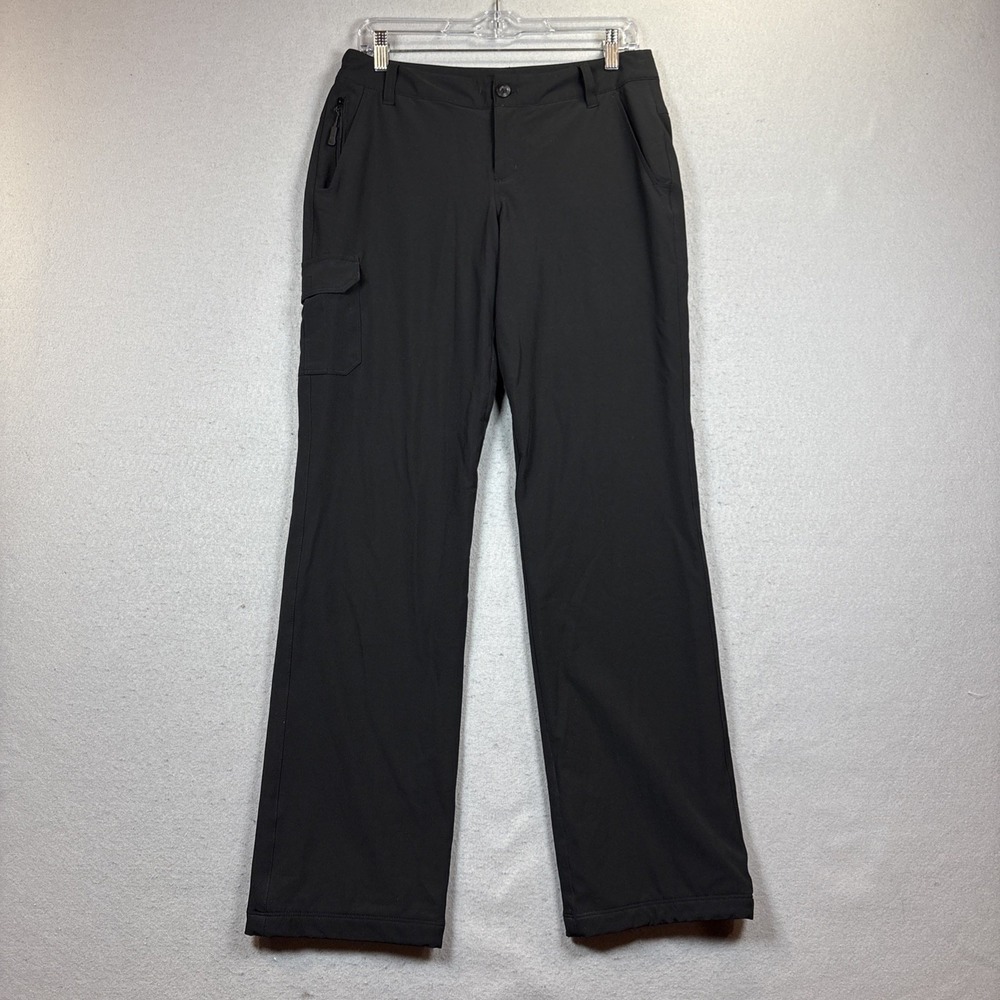Eddie Bauer Hiking Pants Womens 2 Black Fleece Lined